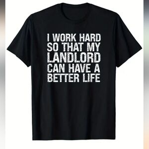 NWOT Mens XXL Black  Tshirt Landlord Cotton Tshirt